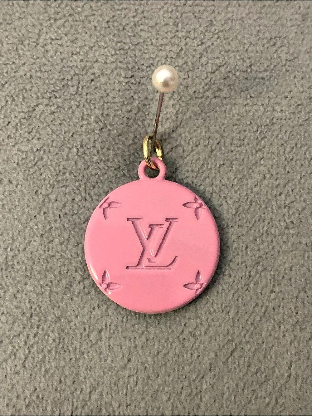 Cute and Chic Upcycled Pink Round Charm